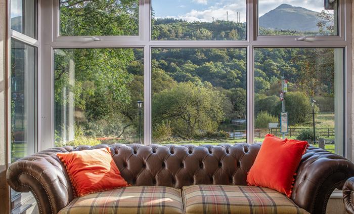 Our Reception with a view of Mount Siabod